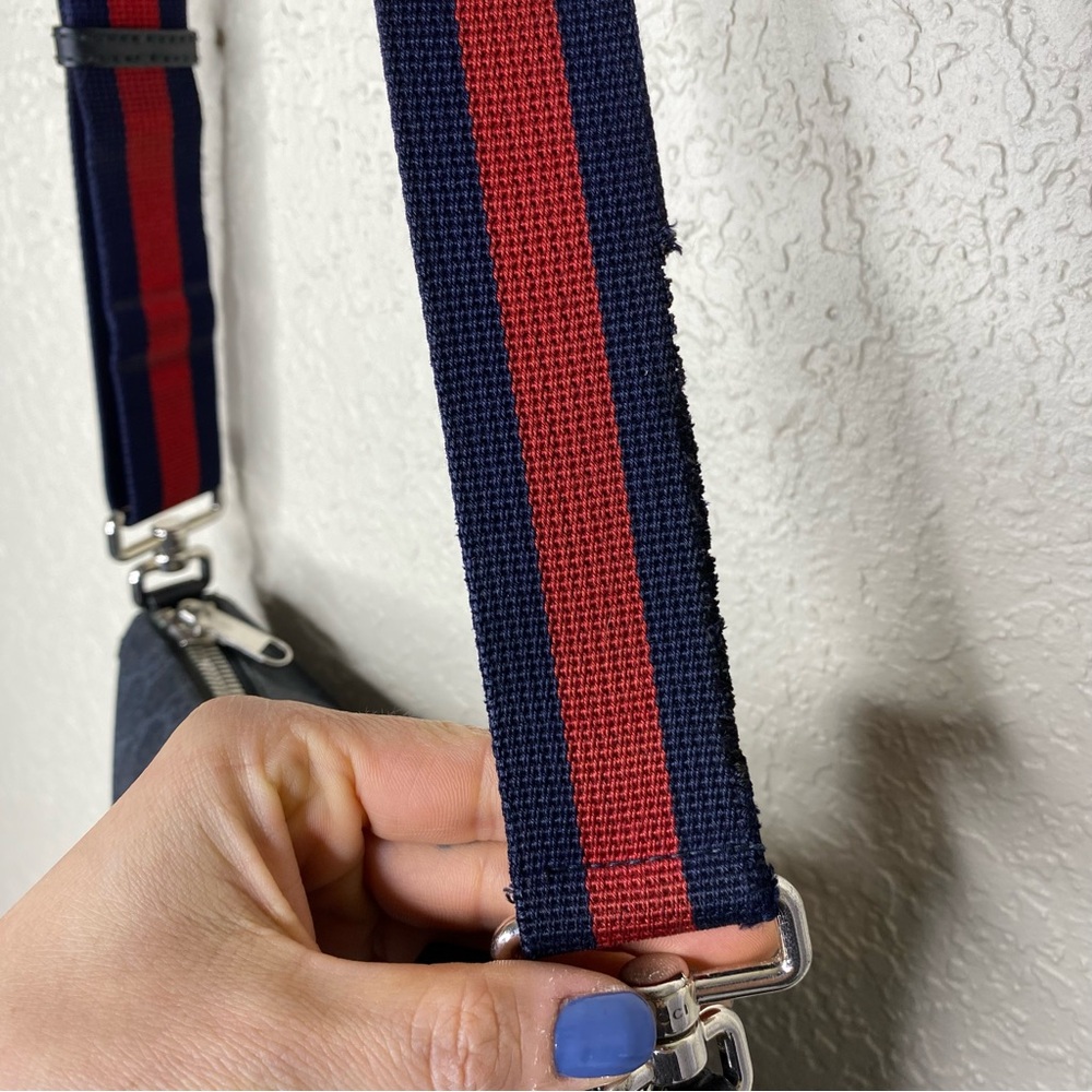 🔥Auth Gucci Supreme Shoulder Crossbody Bag GG PVC Leather - Picture 13 of 16